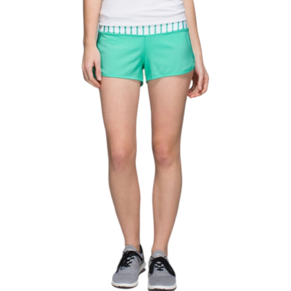 Lululemon Run Speed Short 4-Way Stretch | Size 10 | Menthol Teal Yachtie Print
